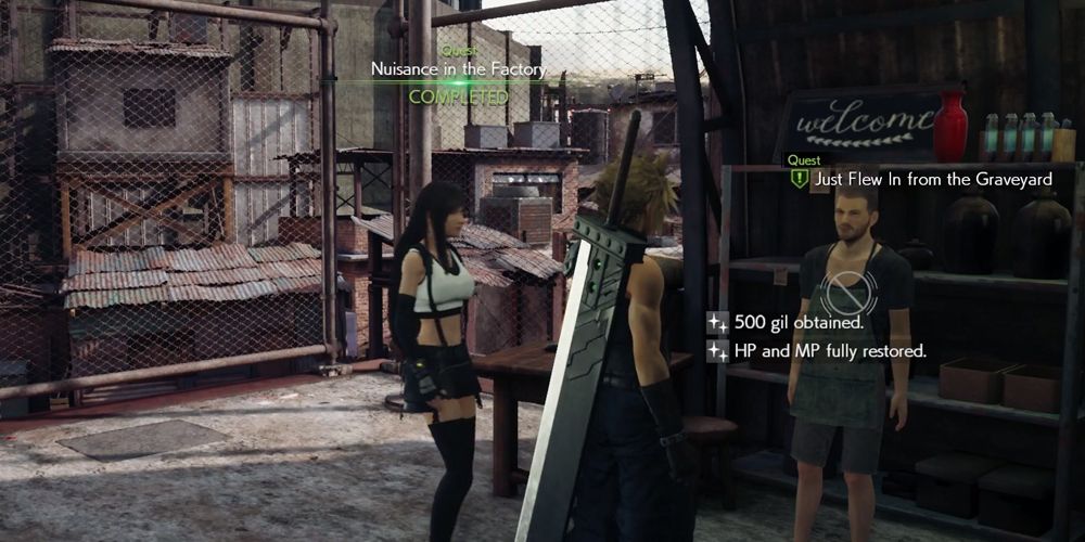 Handing in the Nuisance In The Factory side quest in Final Fantasy VII Remake