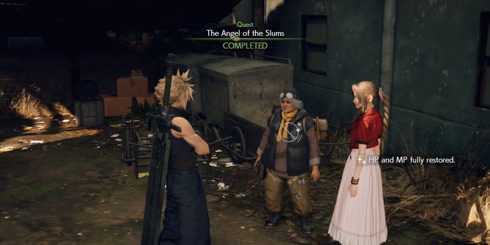 Handing in the The Angel Of The Slums side quest in Final Fantasy VII Remake