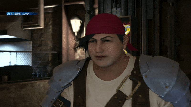 Wedge gives cloud an orb of Luck Up materia in Final Fantasy VII Remake