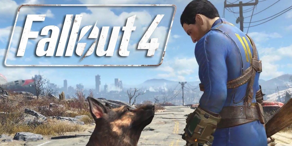The sole survivor with his dog in Fallout 4