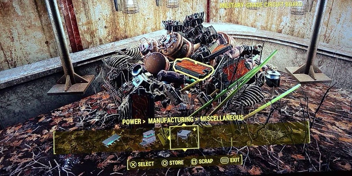 A pile of scrappable junk from Fallout 4