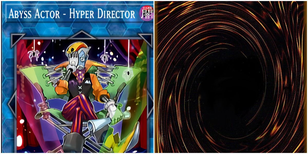 Hyper Director Abyss Actor Card Yu Gi Oh! face up and face down