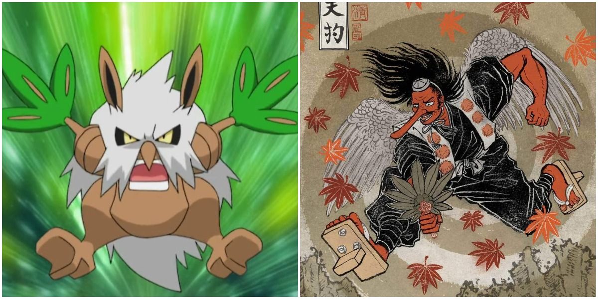 Shiftry And The Tengu side by side