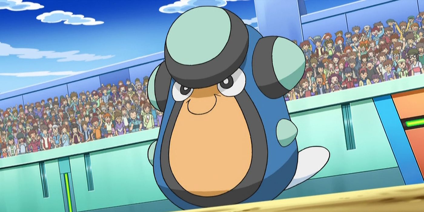 palpitoad smiling in the Pokemon anime