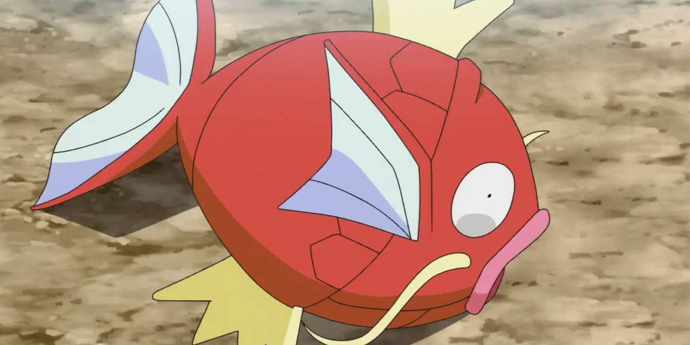 magikarp laying on the ground uselessly