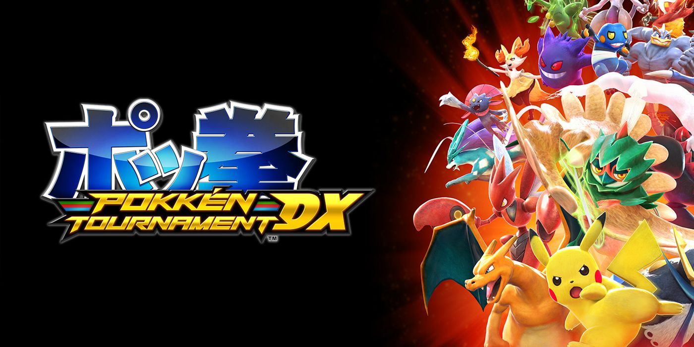 pokken tournament dx official promo image with logo and Pokemon
