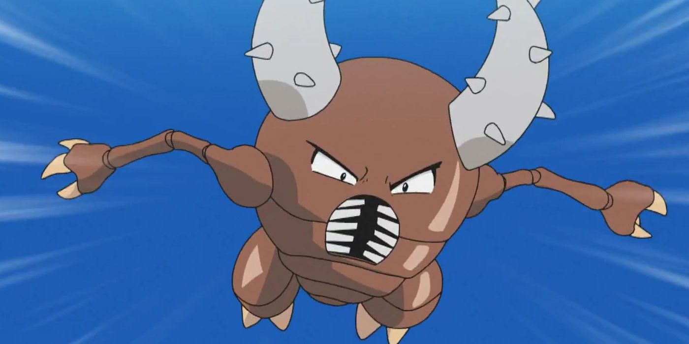 Pinsir looking confused as it tries to attack.