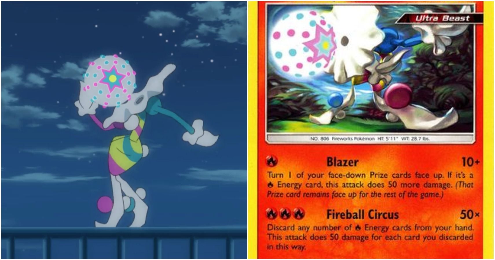 pokemon blacephalon in anime and ultra beast card