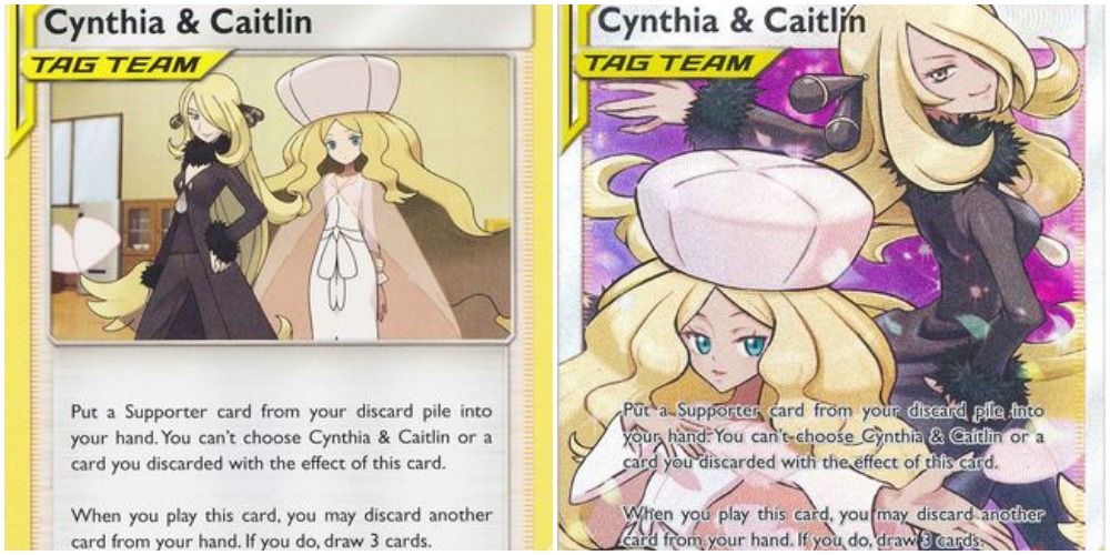 pokemon tcg cynthia and caitlin both arts