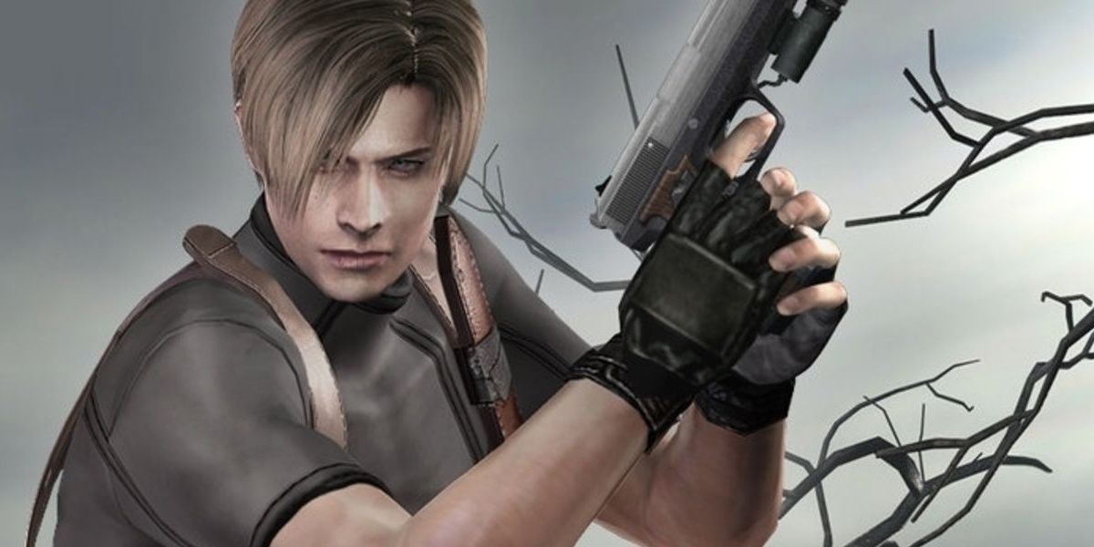 Leon S. Kennedy from RS4 holding a gun
