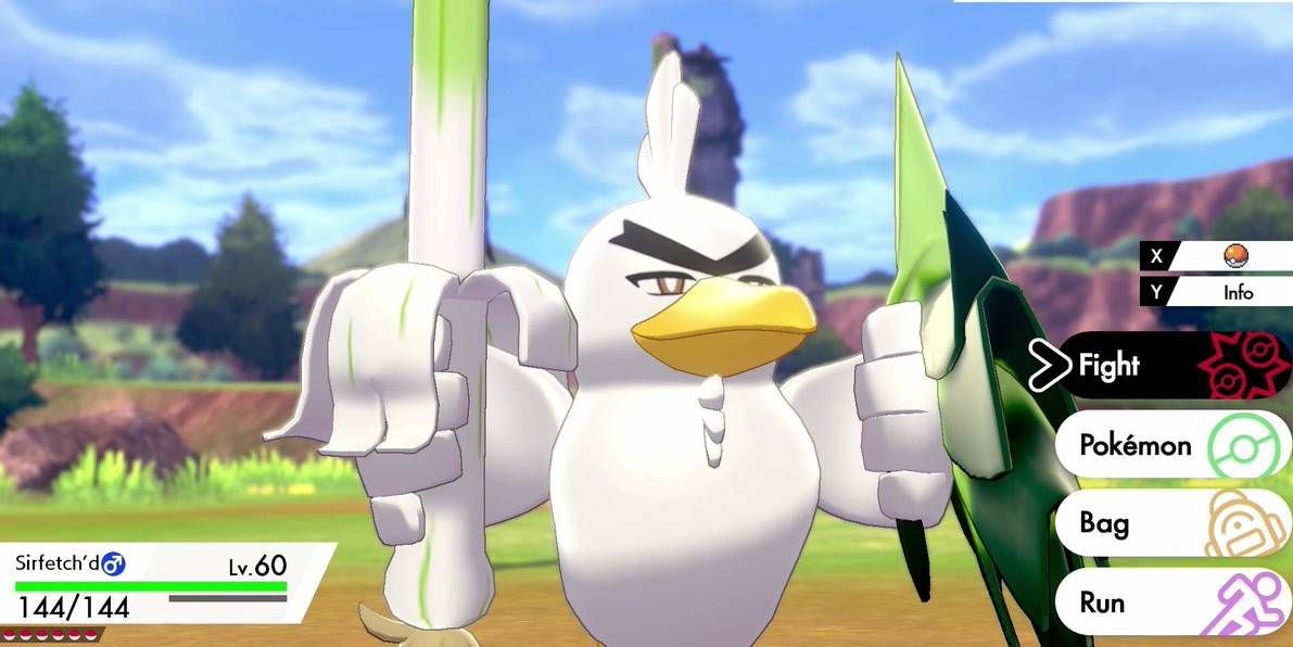 Galar's Sirfetch'd, the evolved form of Galarian Farfetch'd, from Pokemon Sword & Shield
