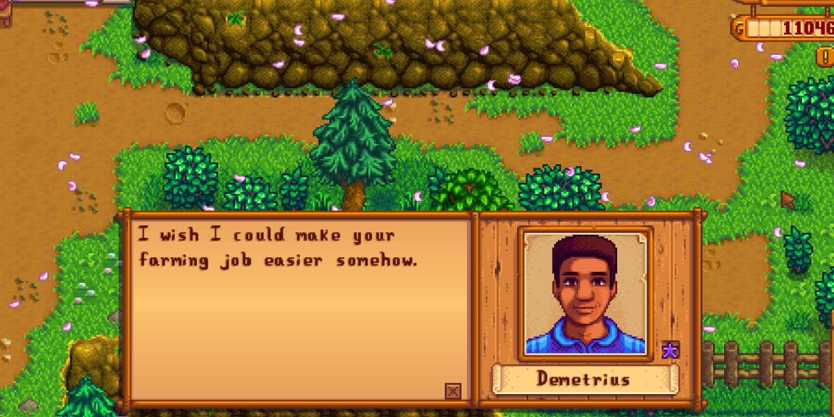 Demetrius talking to the player