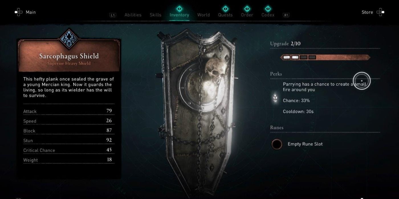 Sarcophagus Shield in Assassin's Creed Valhalla