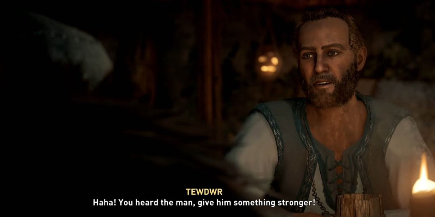 A romantic encounter with Tewdwr In Assassin's Creed Vallhalla
