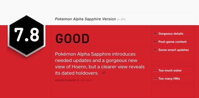 IGN Review Alpha Sapphire Too Much Water