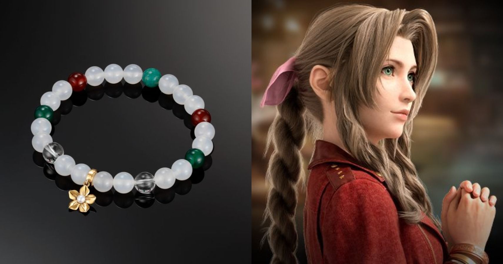 Final Fantasy VII Remake Aerith Gainsborough Cosplay Bracelet Couple Bead  Bracelets Handmade Jewelry Accessories Gift Men Women - AliExpress