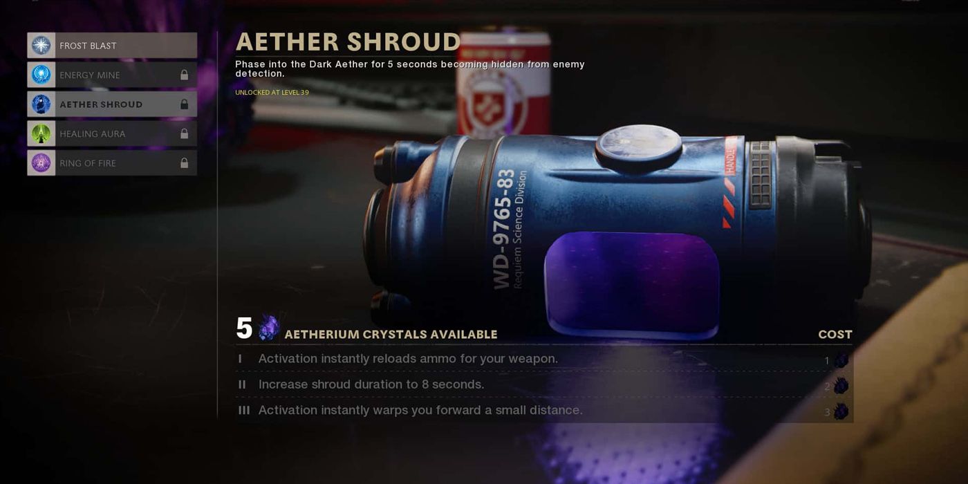 Call Of Duty Black Ops Cold War: Looking At The Aether Shroud In The Upgrades Menu