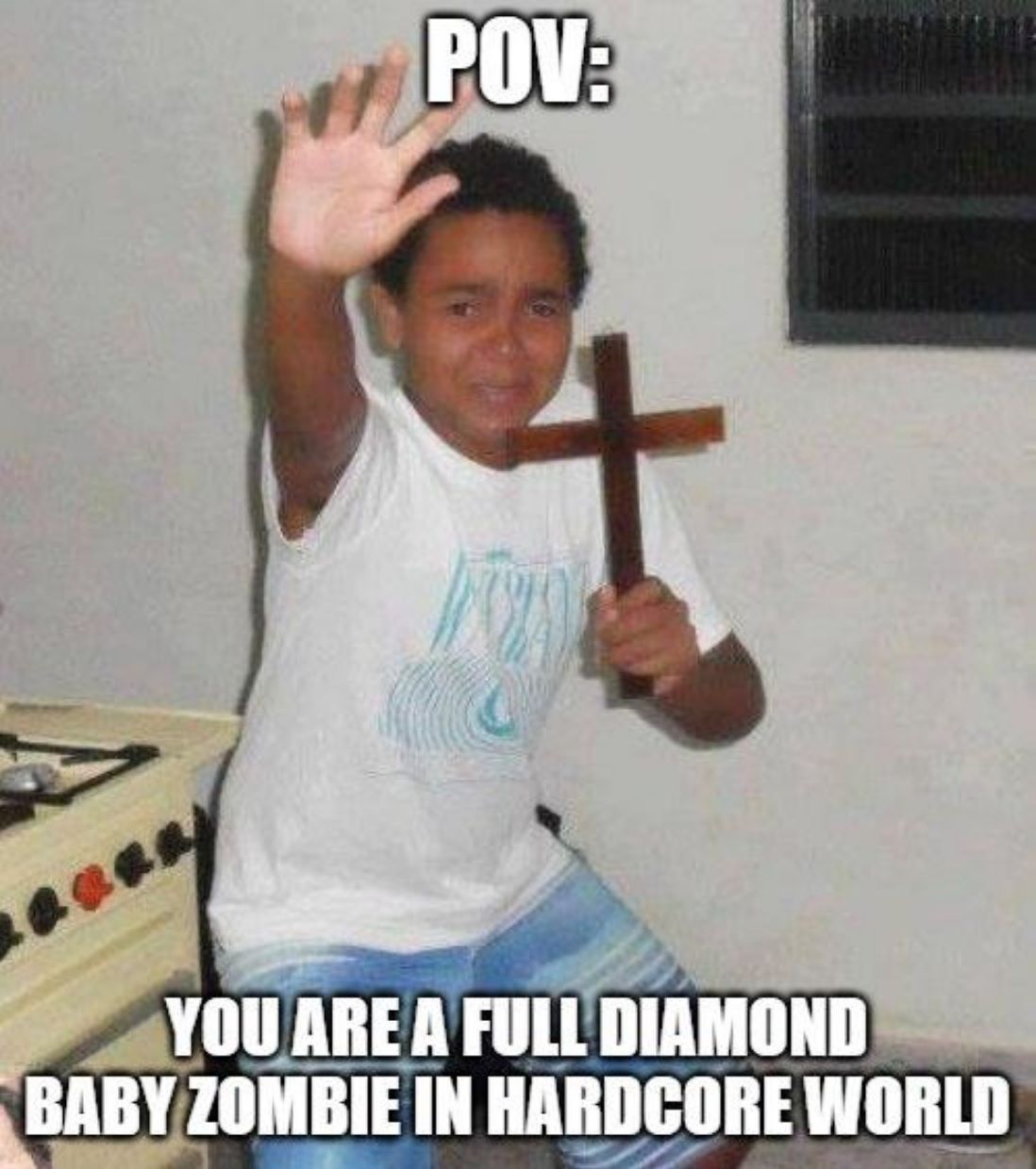 Full Diamond baby zombie meme