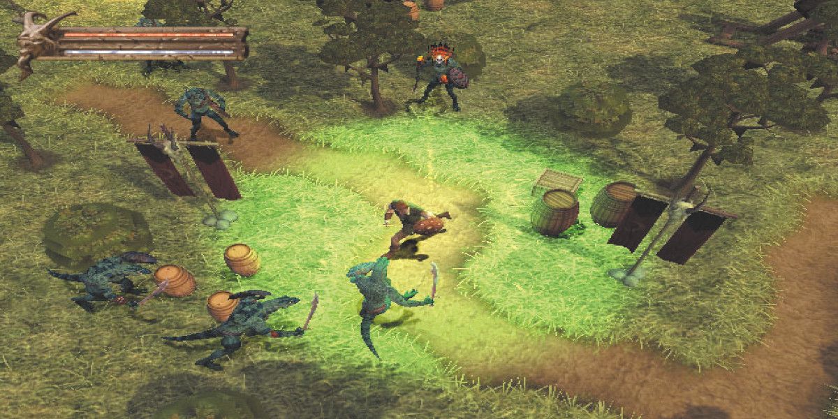 A screenshot of battle in Baldur's Gate Dark Alliance