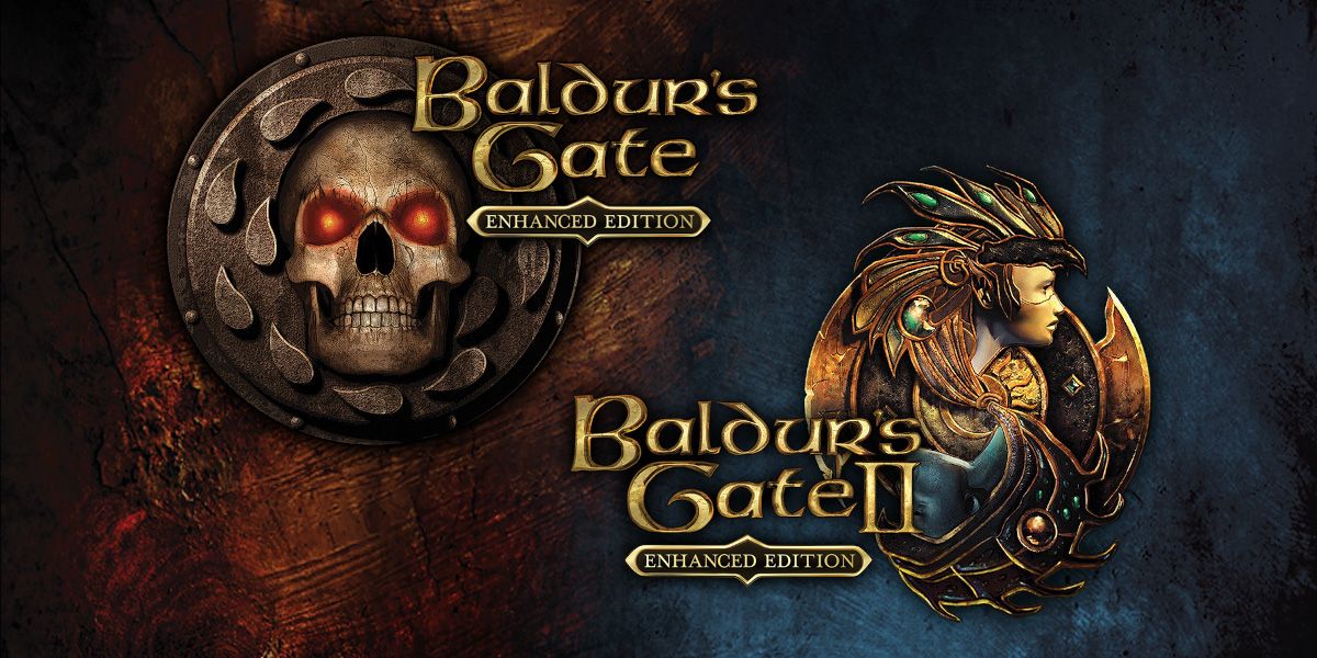 The combined logos for the combination release of Baldur's Gate and Baldur's Gate II