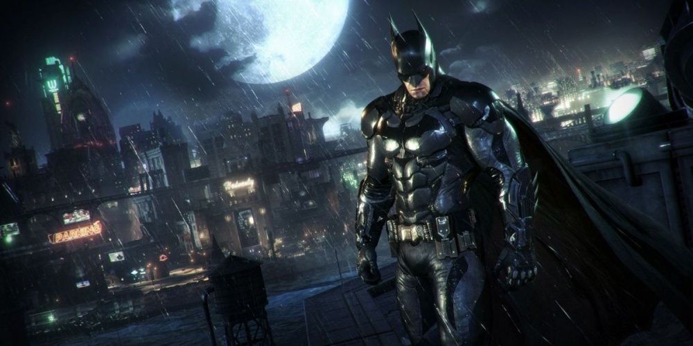 Batman Arkham Knight Batman With Gotham City In Background