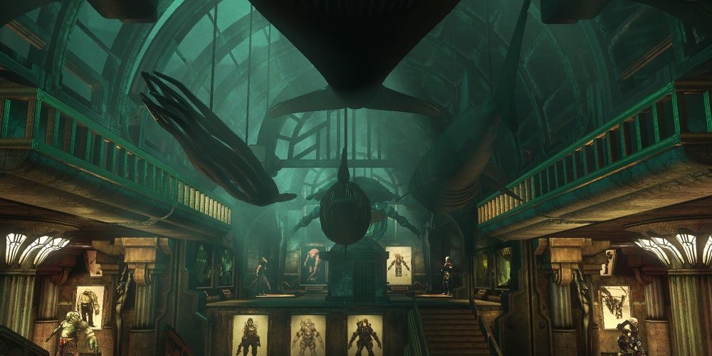 Bioshock Screenshot Underwater Building With Sharks And Squid