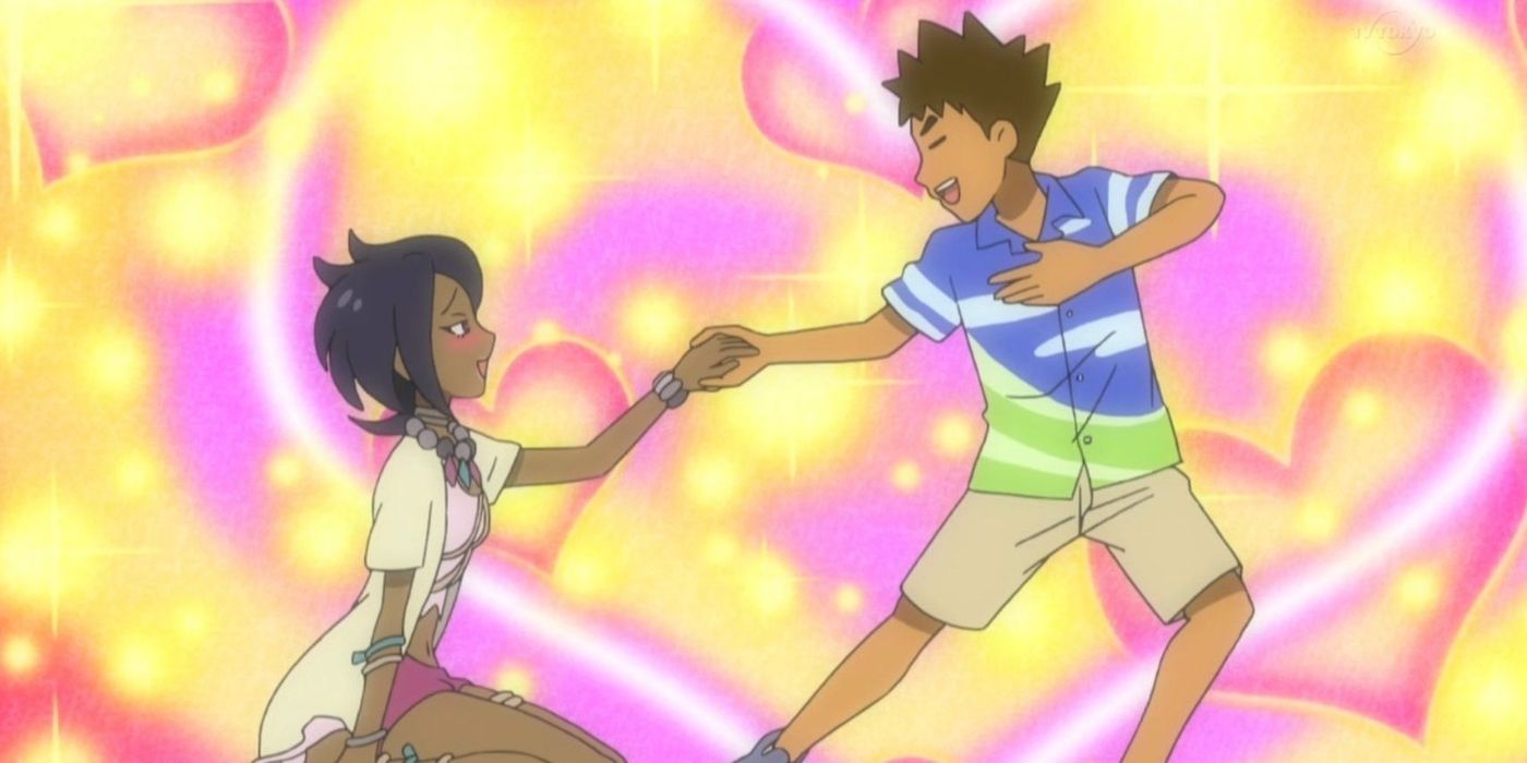 Brock In Love With Olivia, Hearts, Pokemon Sun And Moon Anime
