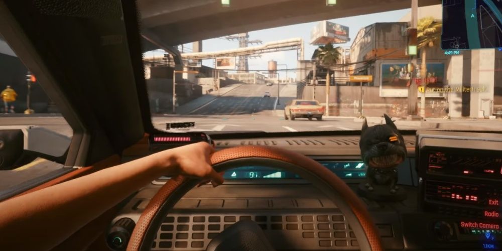Cyberpunk 2077 Driving In Nomad Car In Night City