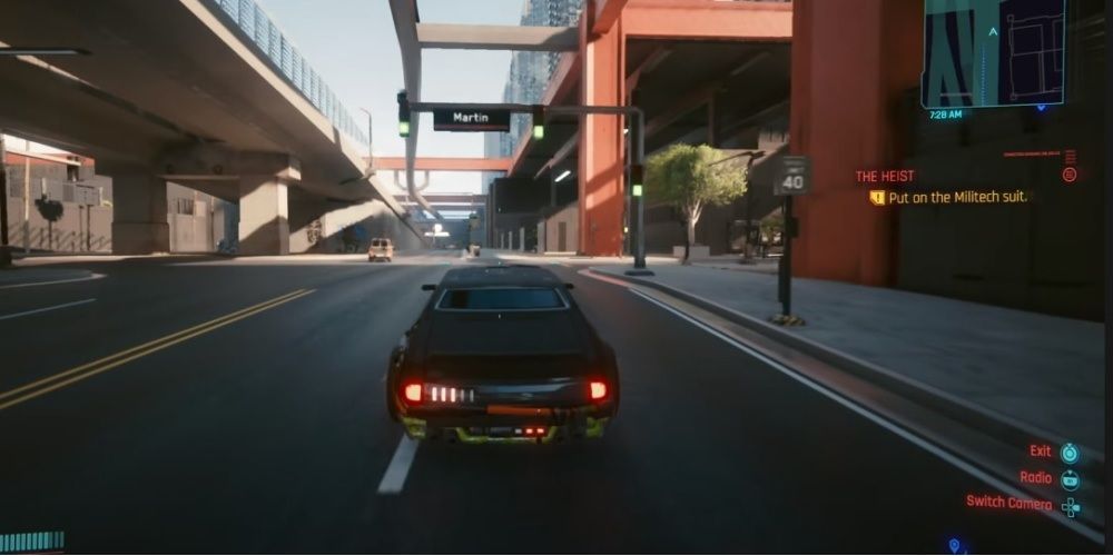 Cyberpunk 2077 Driving With No Traffic Or Pedestrians