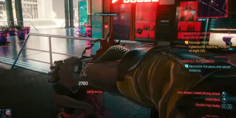 Cyberpunk 2077 Gorilla Arms Punching Person In The Face