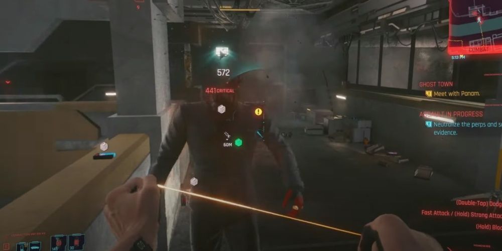 Cyberpunk 2077 Monowire Decapitating Target On A Critical Hit