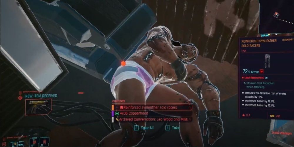 Cyberpunk 2077 Reinforced Synleather Solo Racers On Body