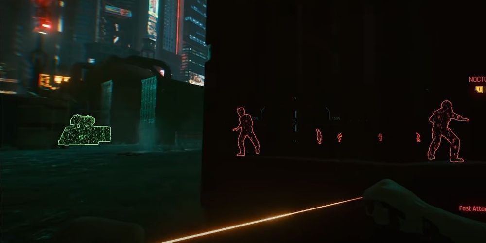 Cyberpunk 2077 Sneaking Up On Enemies With Monowire Charging