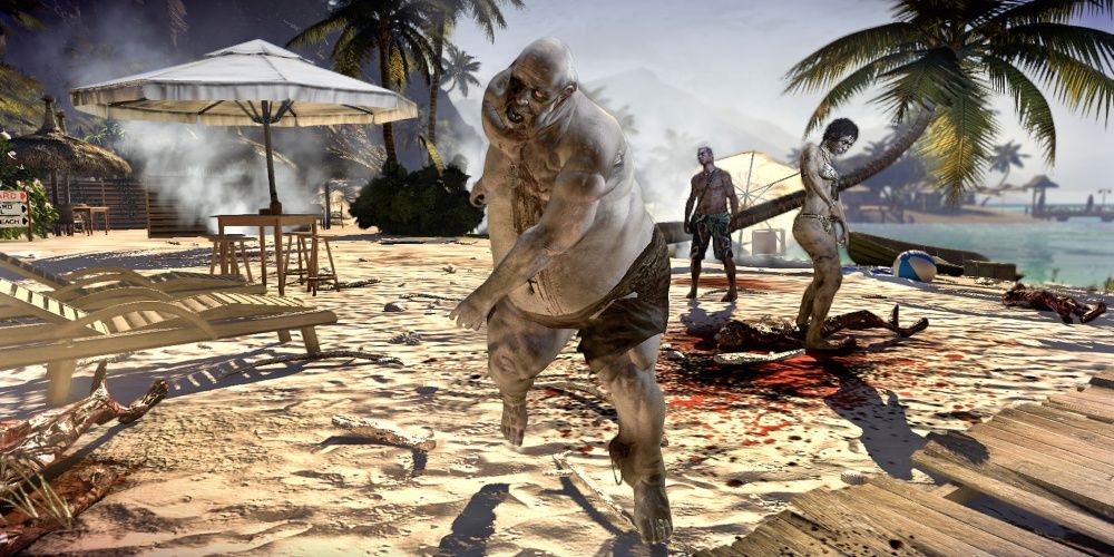 Zombie Beach Goers Attacking The Player In Dead Island