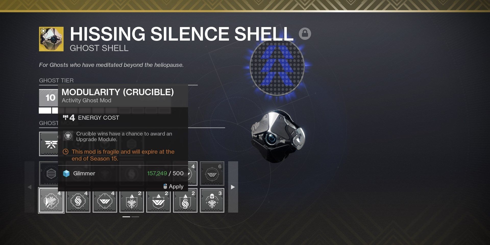 Destiny 2 Modularity Ghost Shell Mod