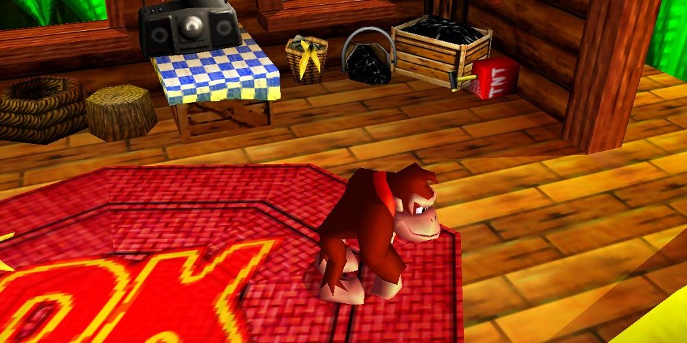 Donkey Kong N64 DK in his home