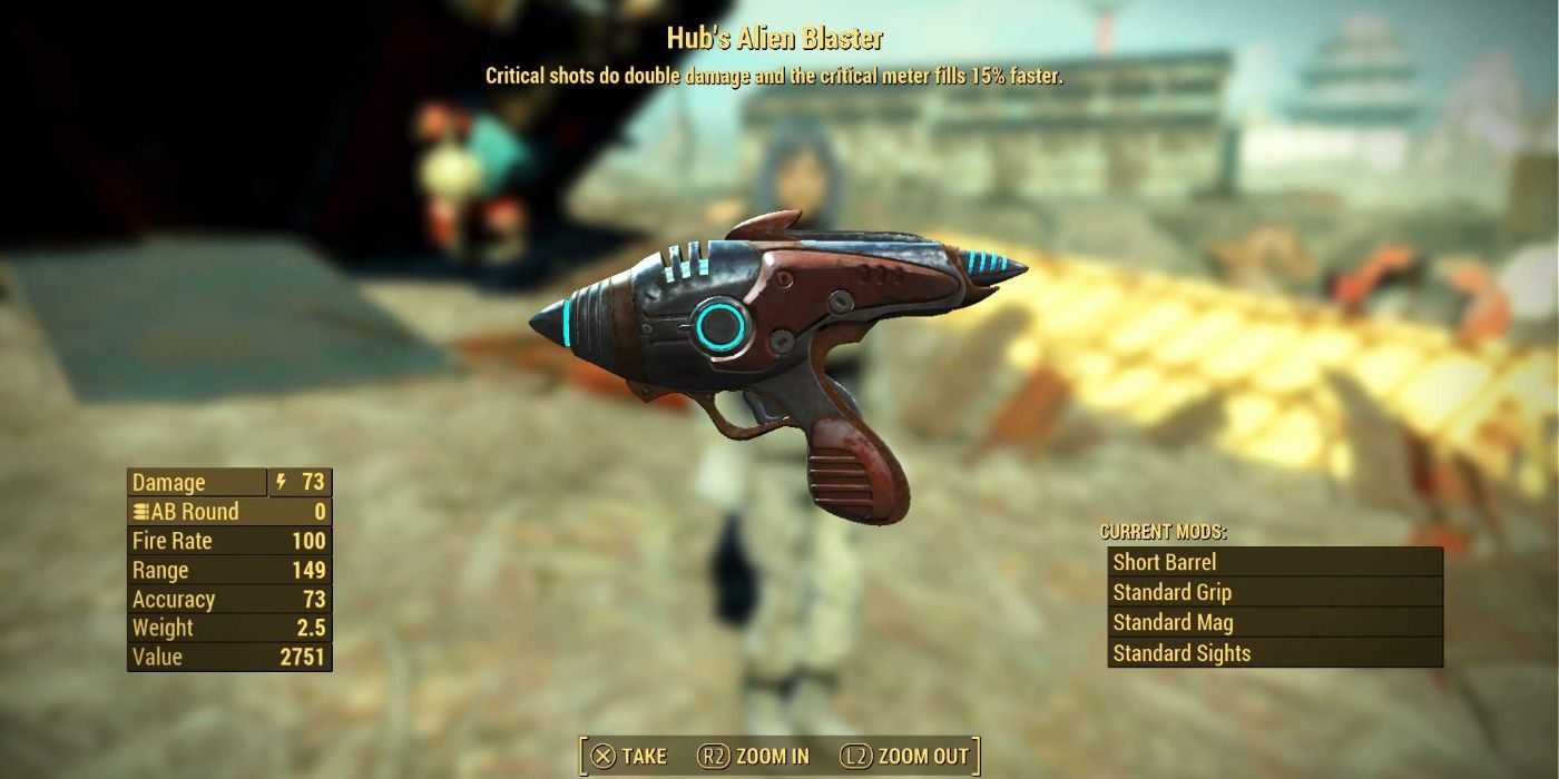 Fallout 4 hubs alien blaster