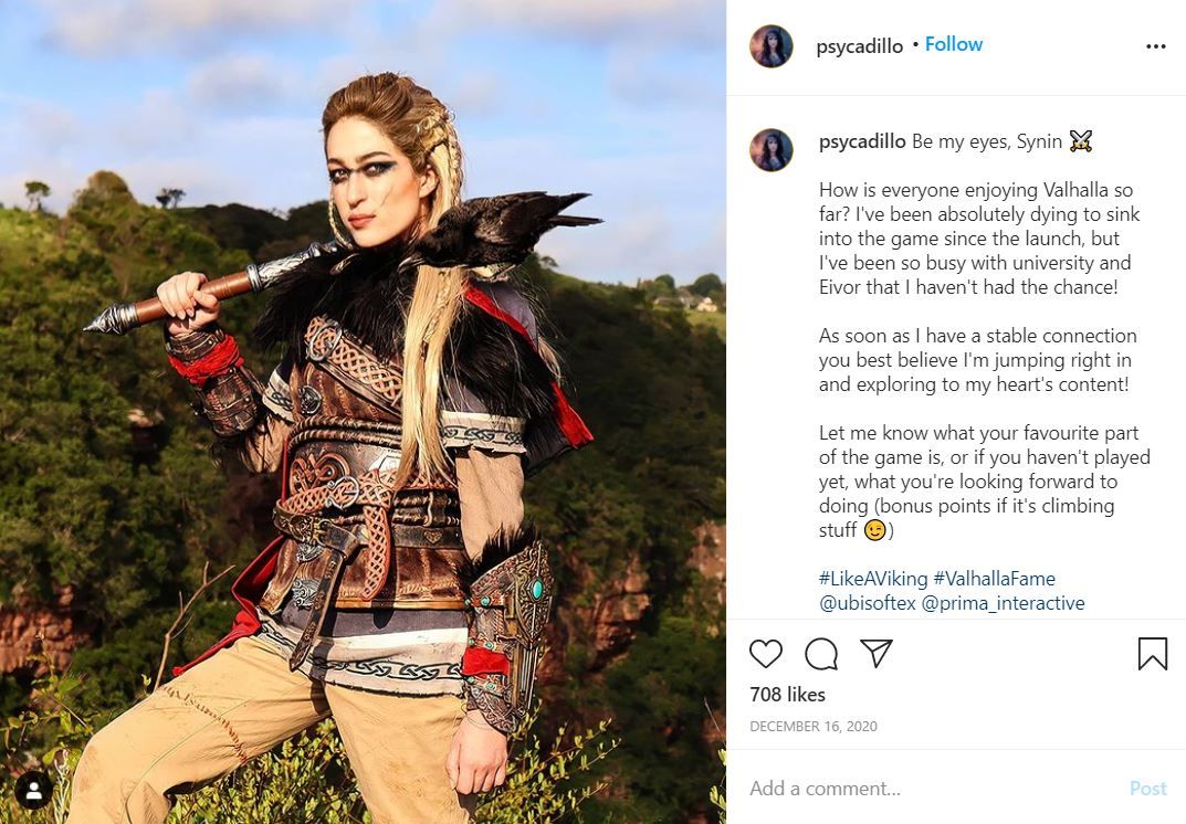 Female Eivor cosplay by Psycadillo on Instagram