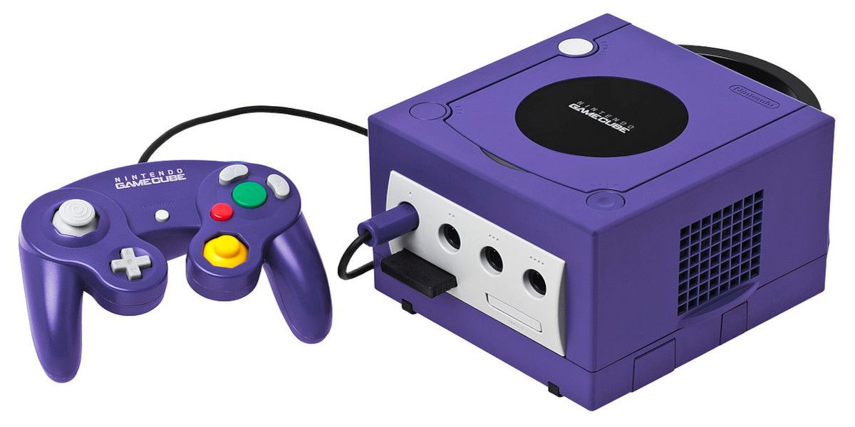 The GameCube and controller against a white background