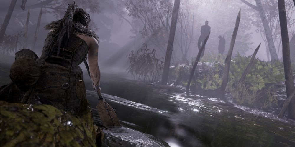 Hellblade Senua's Sacrifice View Of Bodies From The River