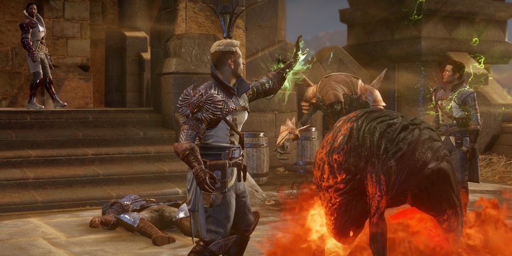 The mages and demons in the Here Lies the Abyss Dragon Age Inquisition quest