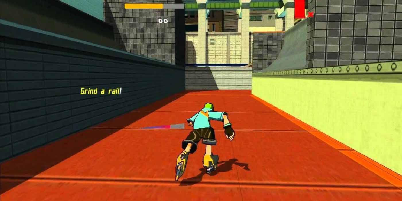 JSRF Jet Set Radio Future for the original Xbox skater learning to grind