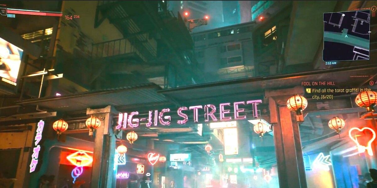 Jig Jig Street in Night City Cyberpunk 2077