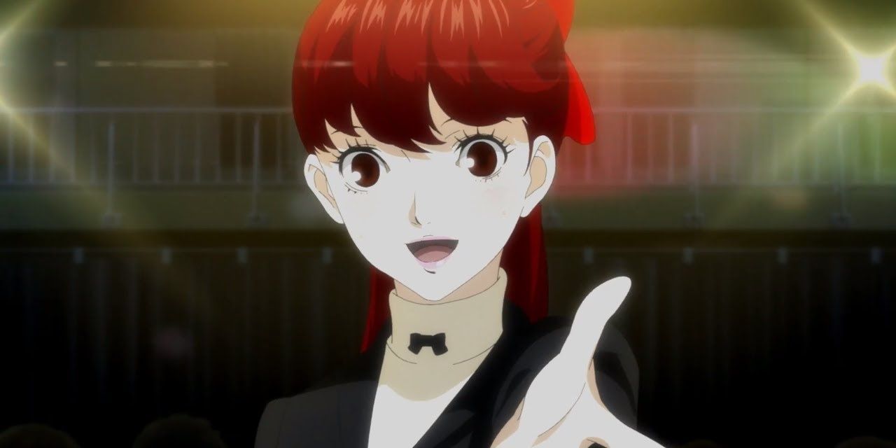 kasumi from the persona 5 royal animation reaching out her hand for our "can you romance kasumi persona 5 royal" guide