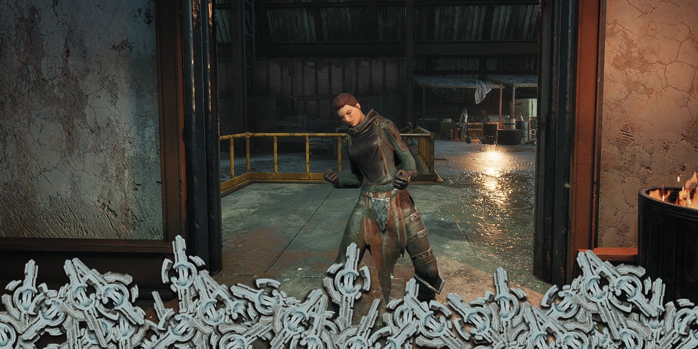 Remnant From The Ashes: The Player Character Cheering In Relation To A Pile Of Lumenite Crystals