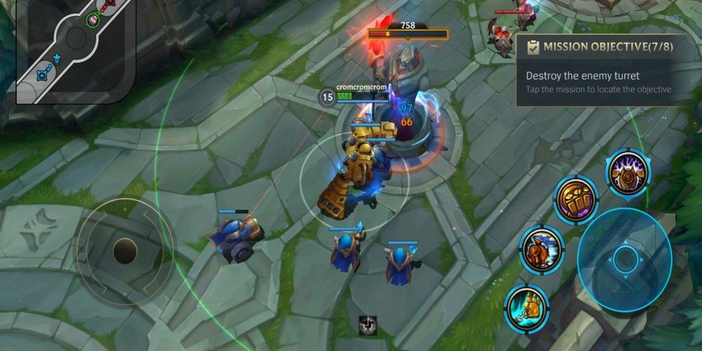 League Of Legends Wild Rift Taking own Low Health Turret
