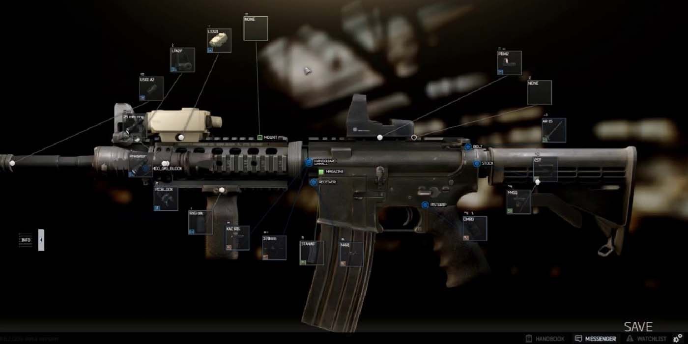 Escape From Tarkov for PC. The M4A1 assault rifle.