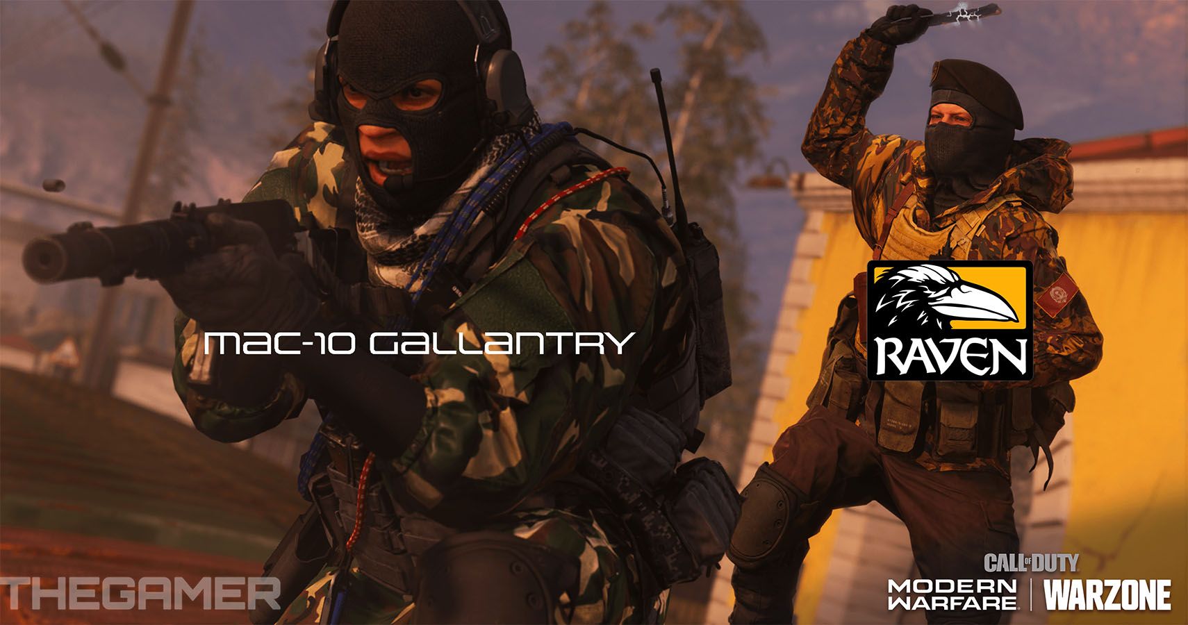Official Screenshot from Activision with Raven Software and TheGamer logos and custom text.