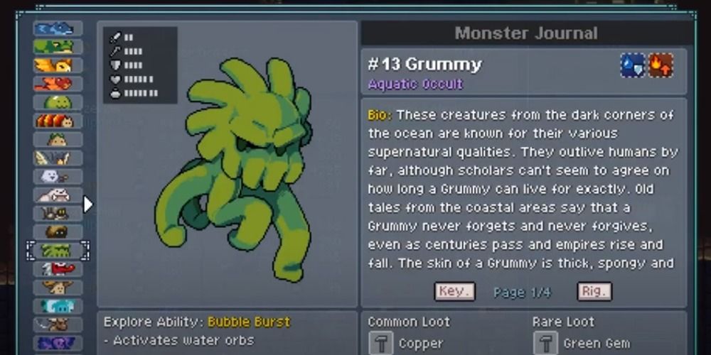Grummy Journal Monster Sanctuary