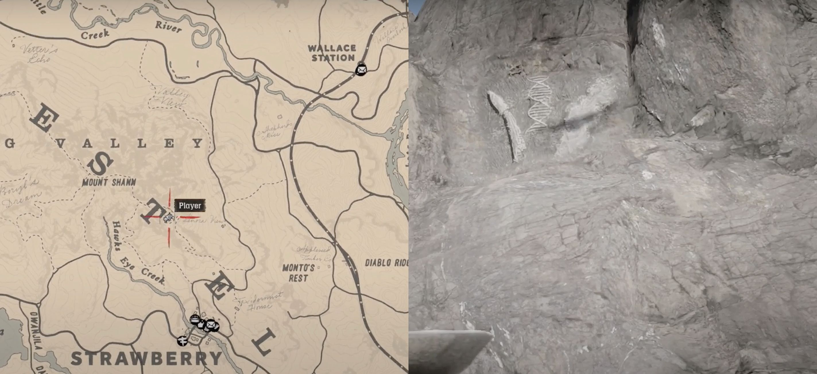 Mount Shann Map And Rock Carving